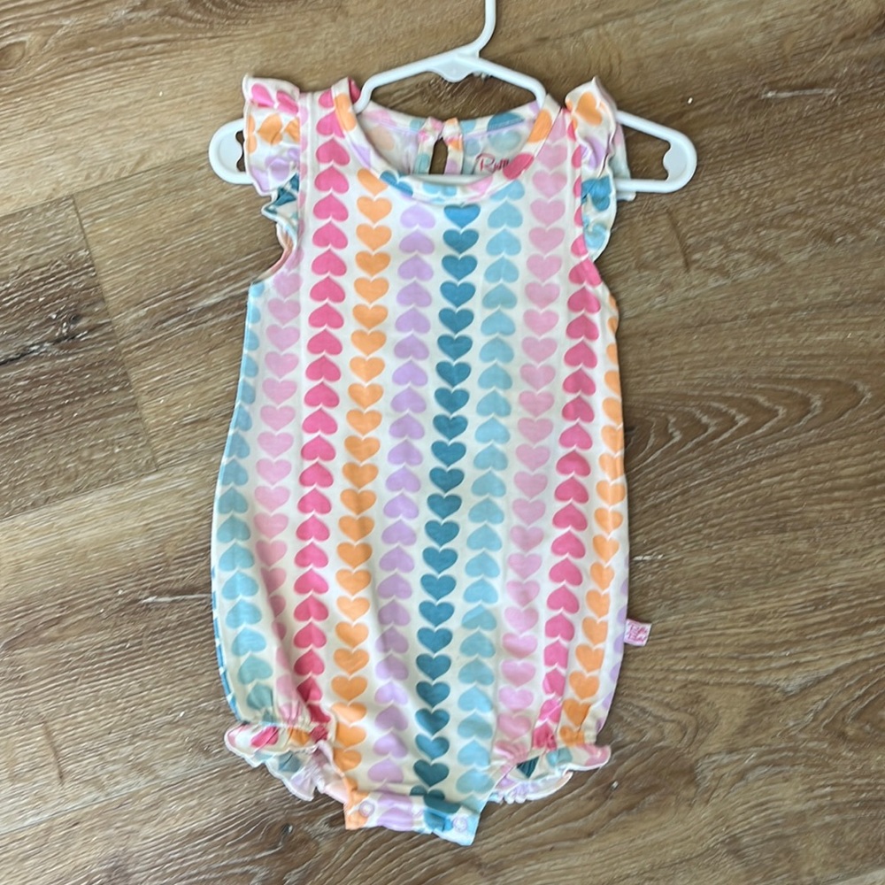 Ruffle Butts Heart Romper 2T NWOT